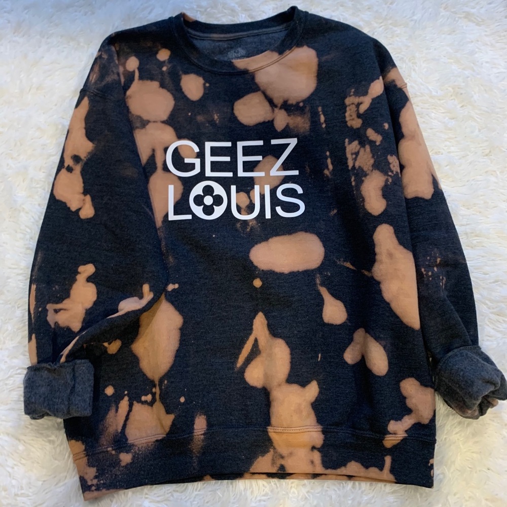 Designer Inspired Acid Wash Crewneck